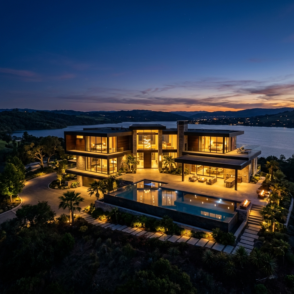 Complete Smart Home Exterior Twilight