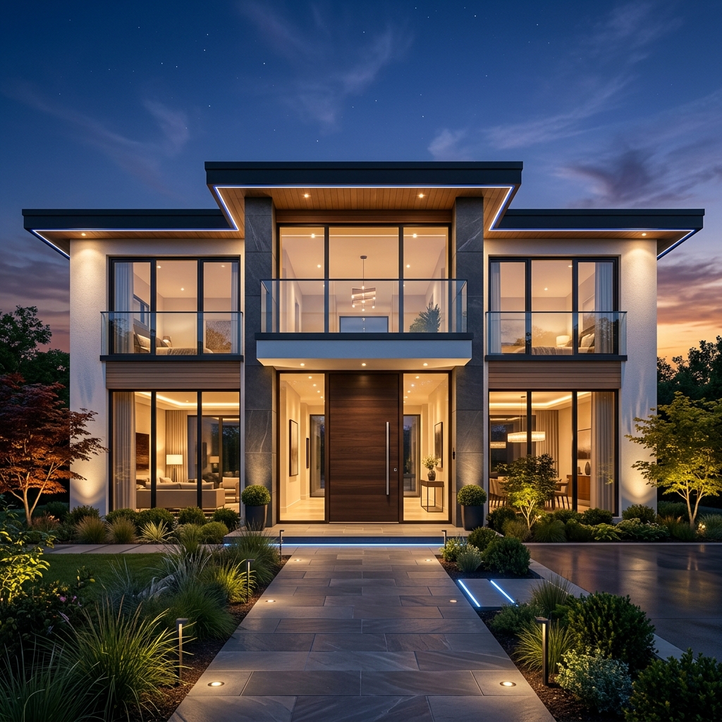 Modern Smart Home Exterior
